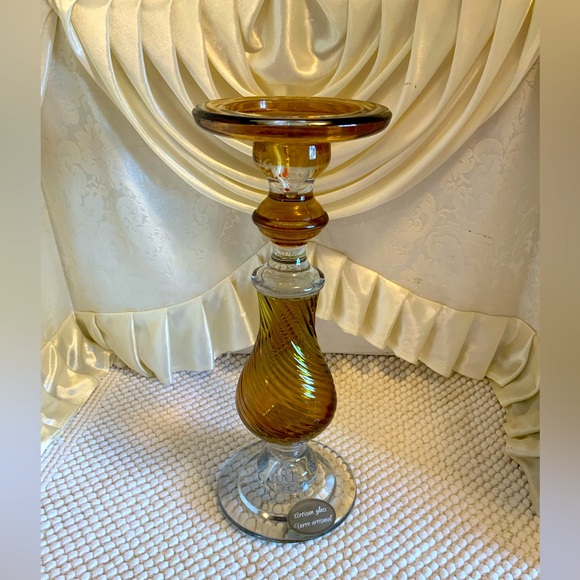 ARTISAN GLASS CANDLESTICK